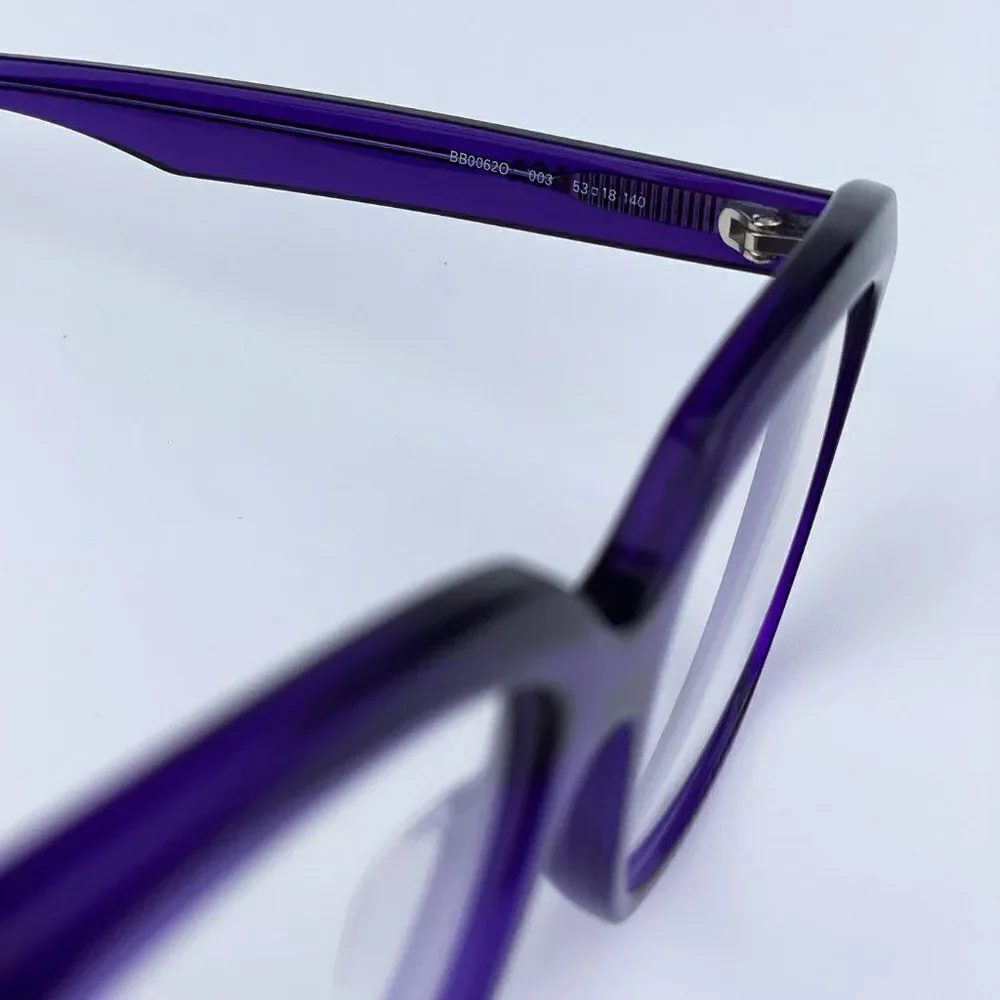 SALE! NEW Balenciaga BB0062O 003 Violet Logo Square Women Eyeglasses